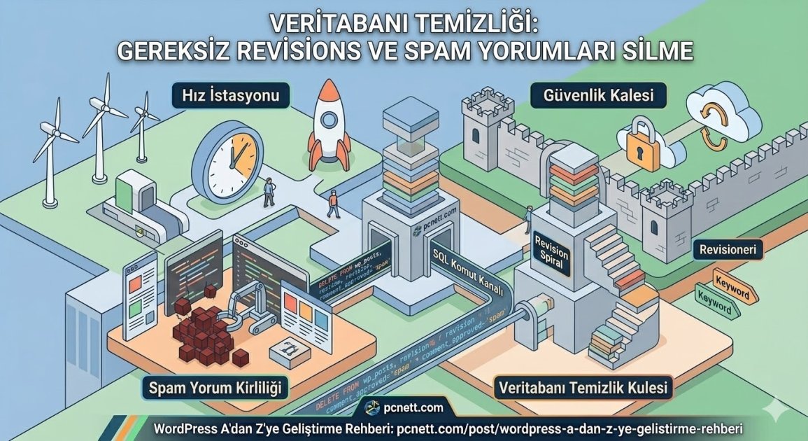 Veritabanı Temizliği: Gereksiz Revisions (Sürümler) ve Spam Yorumları Silme SQL Komutları
