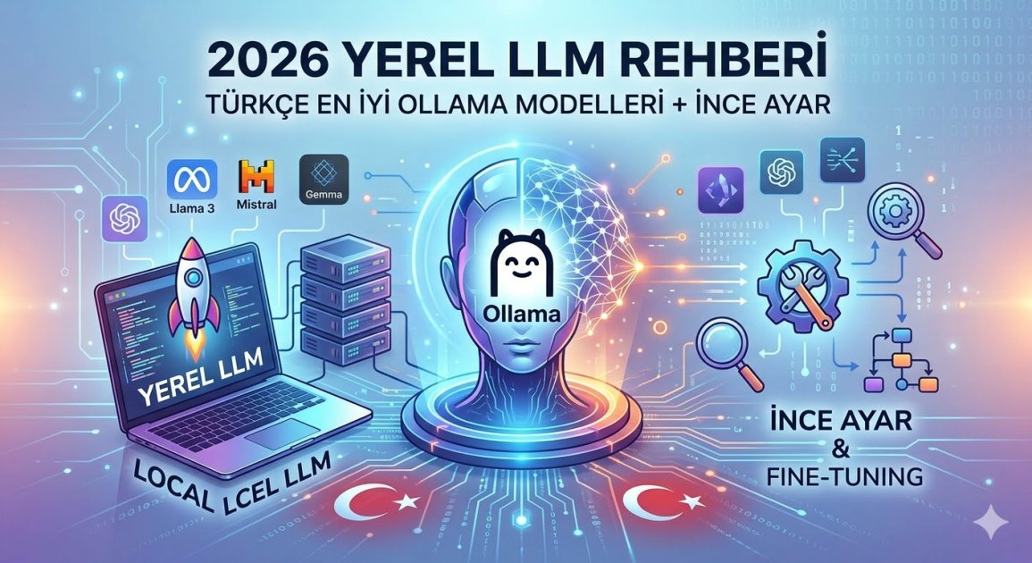 2026 Yerel LLM Rehberi: Türkçe En İyi Ollama Modelleri + İnce Ayar