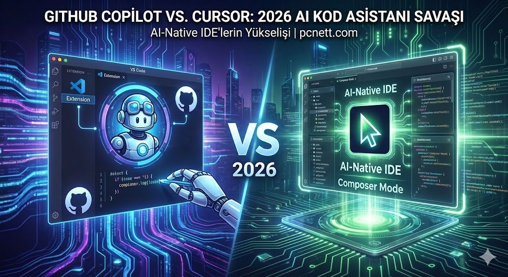 GitHub Copilot vs. Cursor: 2026'da Hangi AI Kod Asistanı Daha Yetenekli?