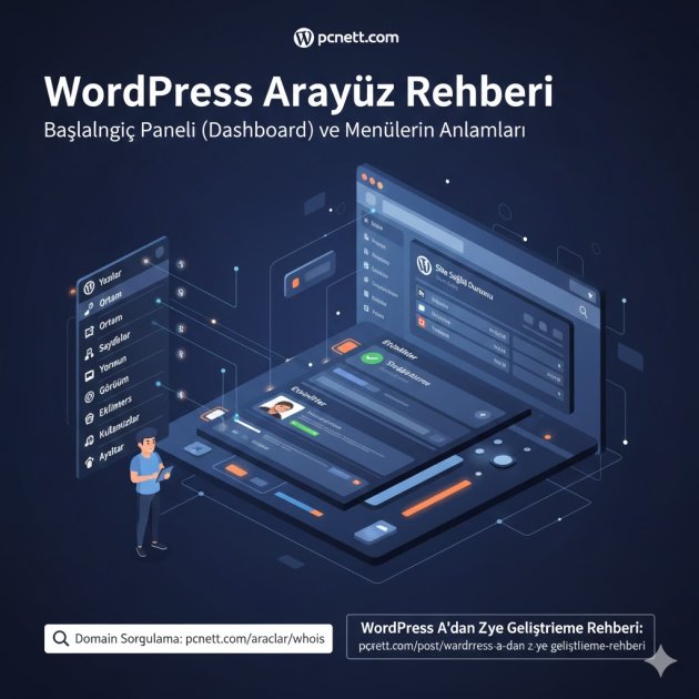 WordPress Arayüz Rehberi: Başlangıç Paneli (Dashboard) ve Menülerin Anlamları