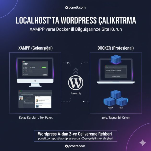 Wordpress  Localhost'ta WordPress Çalıştırma: XAMPP veya Docker ile Bilgisayarınıza Site Kurun