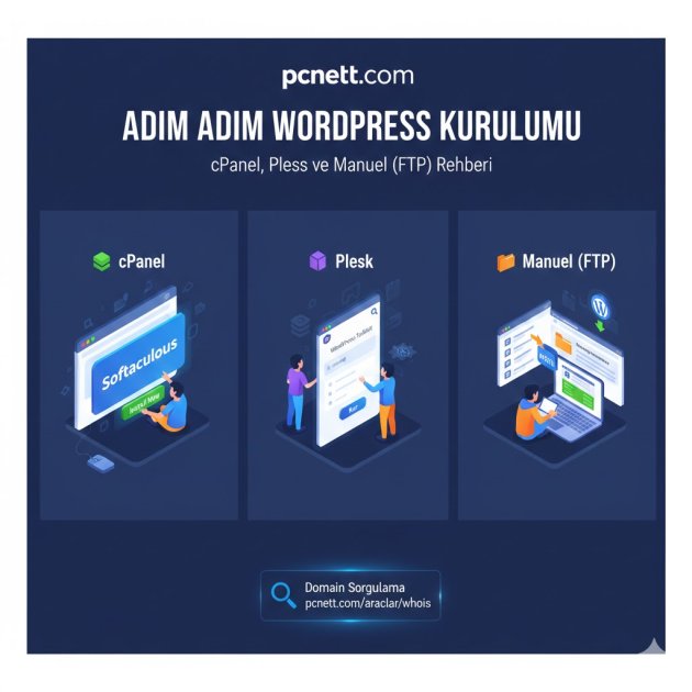 Wordpress  Adım Adım WordPress Kurulumu: cPanel, Plesk ve Manuel (FTP) Rehberi