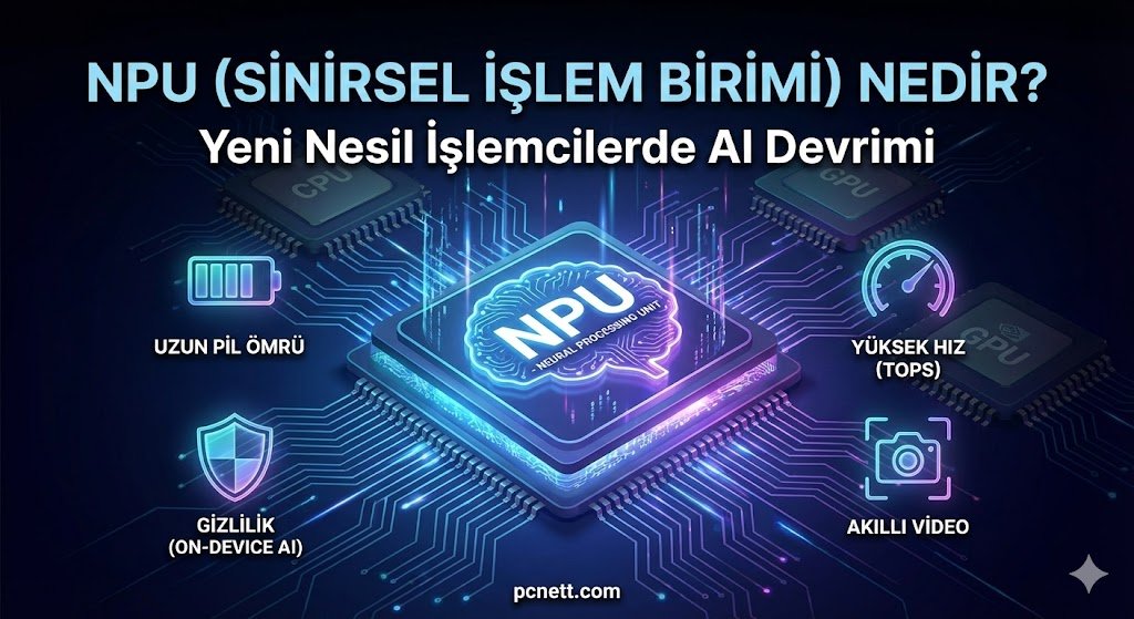 NPU (Sinirsel İşlem Birimi) Nedir? Yeni Nesil İşlemcilerde AI Devrimi